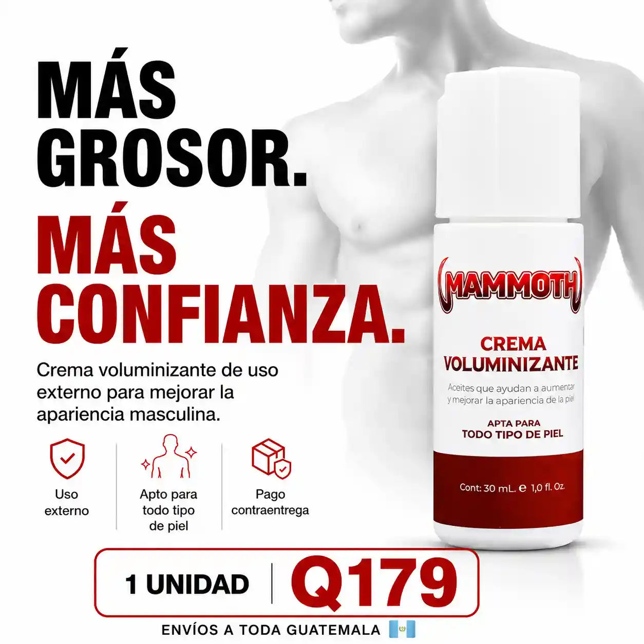 Mammoth®: Más grosor. Más seguridad. Más presencia masculina.