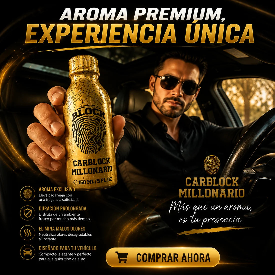 CARBLOCK Perfume para Auto - Fragancia Premium para Vehículos