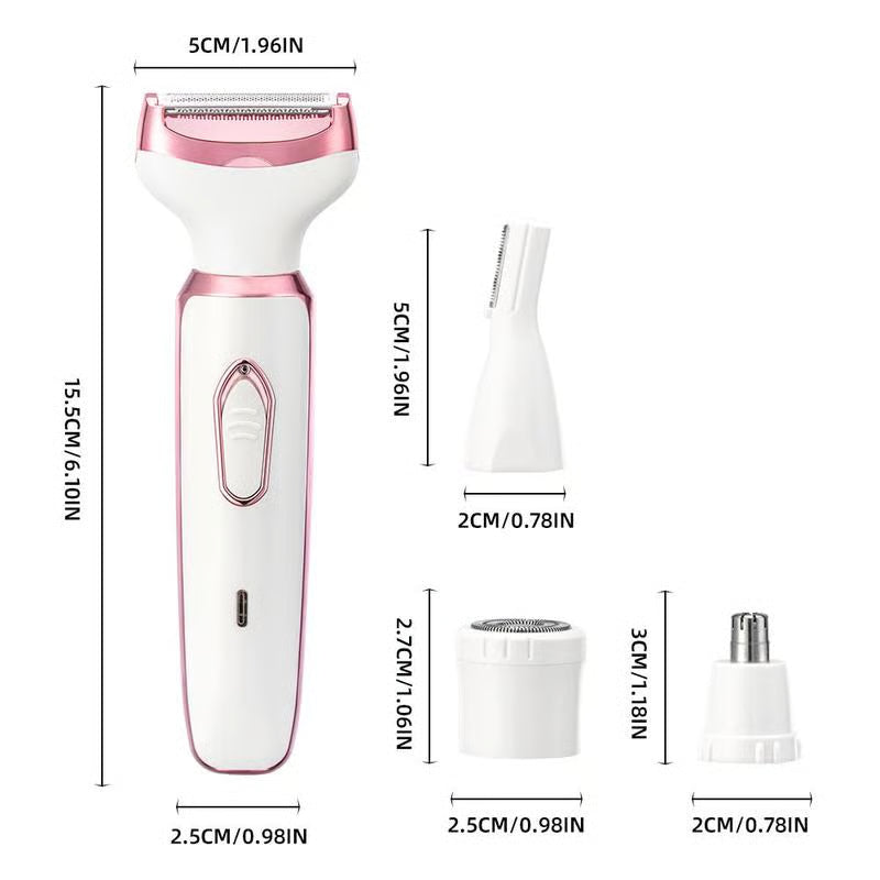 🎁 Afeitadora Eléctrica Comfort 4 en 1 para Mujer
