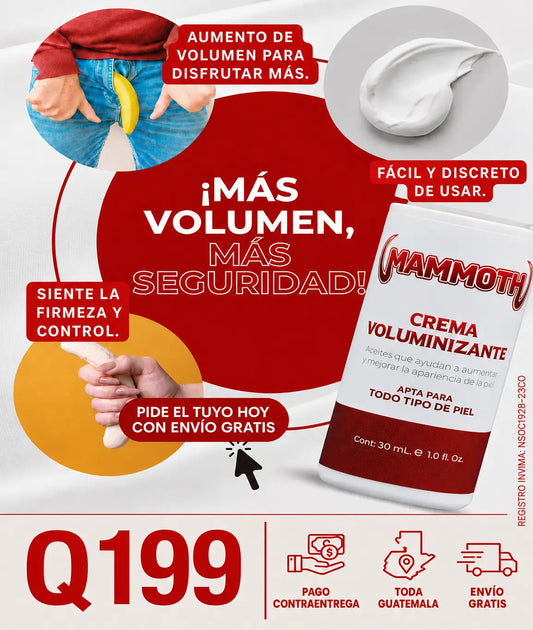 Mammoth®: Más grosor. Más seguridad. Más presencia masculina.