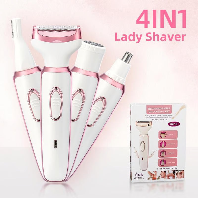 🎁 Afeitadora Eléctrica Comfort 4 en 1 para Mujer