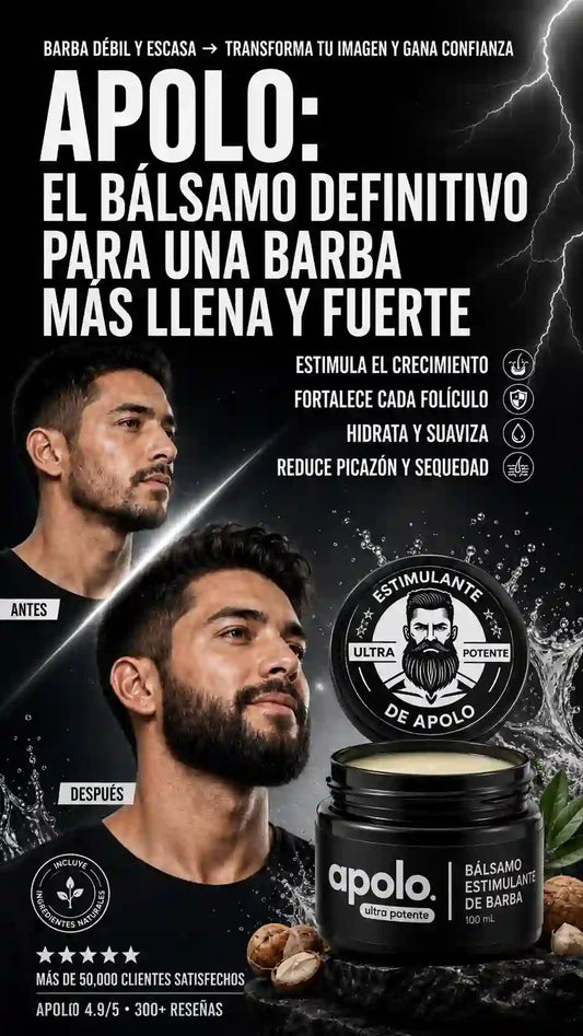 Apolo - Estimulador de Crecimiento de Barba