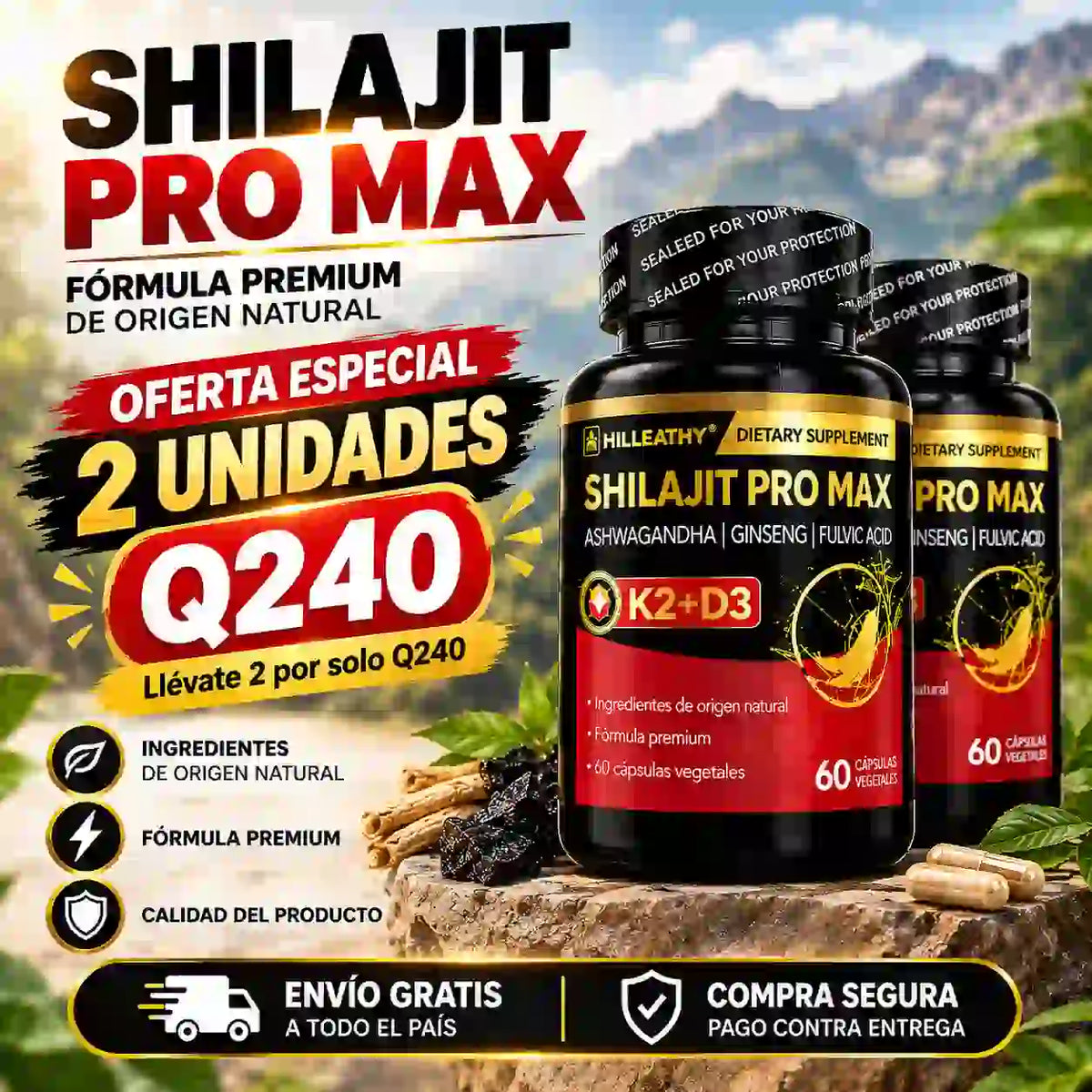 Shilajit Pro Max® – Energía y Vitalidad para un Estilo de Vida Activo